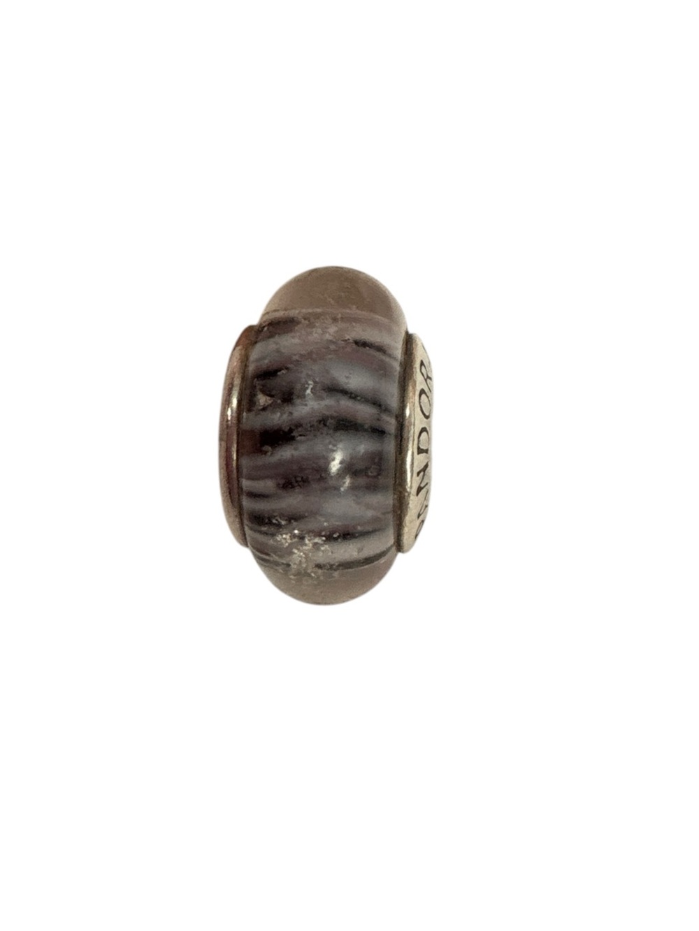 Pandora Purple Swirl Murano Glass Charm